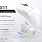 High-Performance Tri-Mode Wireless Gaming Mouse - 22000 DPI, Rechargeable, with RGB Charging Dock(white)