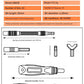38-Piece Ratchet Screwdriver & Socket Wrench Set - Professional Multi-Bit Repair Tool Kit with Portable Case(orange)