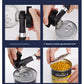 2pc Multifunctional Safe-Cut Can Opener - Smooth Edge, Ergonomic Handle(black)