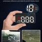 Compact OBD2 Car Head-Up Display (HUD) - Digital Speedometer with 5 Alarm Functions & Adaptive Brightness(black)