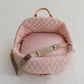 Luxury Quilted 2-in-1 Pet Travel Carrier & Car Booster Seat for Small Dogs(beige)