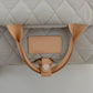 Luxury Quilted 2-in-1 Pet Travel Carrier & Car Booster Seat for Small Dogs(beige)
