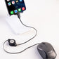 Blue and Black Portable Mini USB-C Mouse with Retractable Cable - Silent Click Travel Mouse for Laptop, MacBook, Tablet