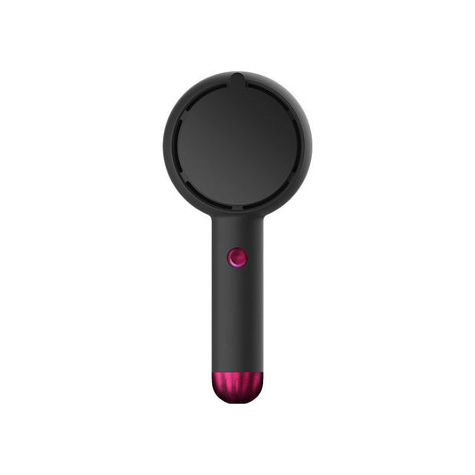 2-in-1 Handheld Fan with LED Makeup Mirror USB Rechargeable – Black