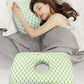 Light Gold Ergonomic Ear Pillow with Hole for Side Sleepers - Pressure Relief Cushion for Ear Pain, Piercings & CNH - Washable Cover