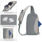 Grey Lightweight Crossbody Sling Bag - Versatile Chest Daypack for Hiking, Travel & Daily Use