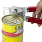 Blue (2-Pack) Heavy-Duty Manual Can Opener - Ergonomic 3-in-1 Tool with Stainless Steel Cutter & Bottle Opener