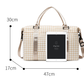 Khaki Expandable Large Capacity Travel Bag - Short Trip Duffle with Trolley Sleeve, Maternity & Gym Storage (47x17x30 cm)