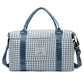 Blue Expandable Large Capacity Travel Bag - Short Trip Duffle with Trolley Sleeve, Maternity & Gym Storage (47x17x30 cm)