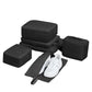 6-Piece Black Memory Fabric Travel Compression Packing Cubes Set - Waterproof, Anti-Wrinkle Luggage Organizer & Space Saver