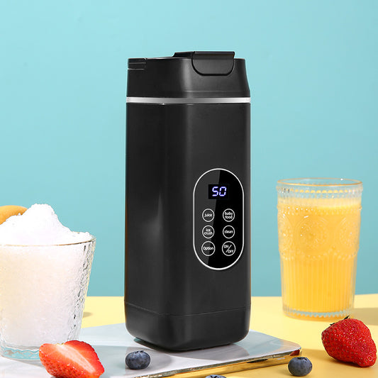 Portable Wireless Blender Bottle 420ml 12-Blade USB Rechargeable – Black
