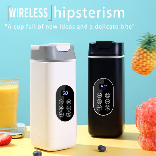 Portable Wireless Blender Bottle 420ml 12-Blade USB Rechargeable – Black