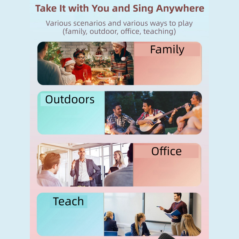 2-Set White & Purple Wireless Dual-Microphone Karaoke Speaker - Portable Handheld K1 Bluetooth All-in-One KTV Singing Machine