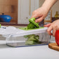 18-Piece Black Multi-Function Vegetable Chopper & Slicer Set - Rotary Grater with 5 Muti-Style Stainless Steel Blades for Home Kitchen