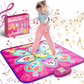 Blue Wireless Kids Electronic Princess Dance Mat & Music Playmat(90x108CM) - 7 Modes Foot Game Pad Toy with Digital Score Display