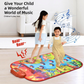 2-Pack Kids Multifunctional Electronic Dance Mat(52x86CM) - Dinosaur & Transport Theme Play Mat with Sound Recognition for Early Education and Physical Exercise