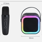 Black double wheat Portable Mini Karaoke Machine with Wireless Microphone - Bluetooth Speaker for Kids & Adults