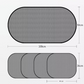 Black Universal Car Window Sun Shade Set - Mesh Fabric UV Protection(One solid rear panel + two angled panels + two solid side panels)