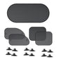Black Universal Car Window Sun Shade Set - Mesh Fabric UV Protection(One solid rear baffle + two perforated angled baffles + two solid side baffles)