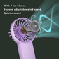 Mini Foldable Handheld Fan 3-Speed USB Rechargeable 2-Pack – White