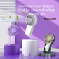 Mini Foldable Handheld Fan 3-Speed USB Rechargeable 2-Pack – Purple