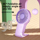Mini Foldable Handheld Fan 3-Speed USB Rechargeable 2-Pack – Purple