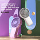 Mini Foldable Handheld Fan 3-Speed USB Rechargeable 2-Pack – Purple