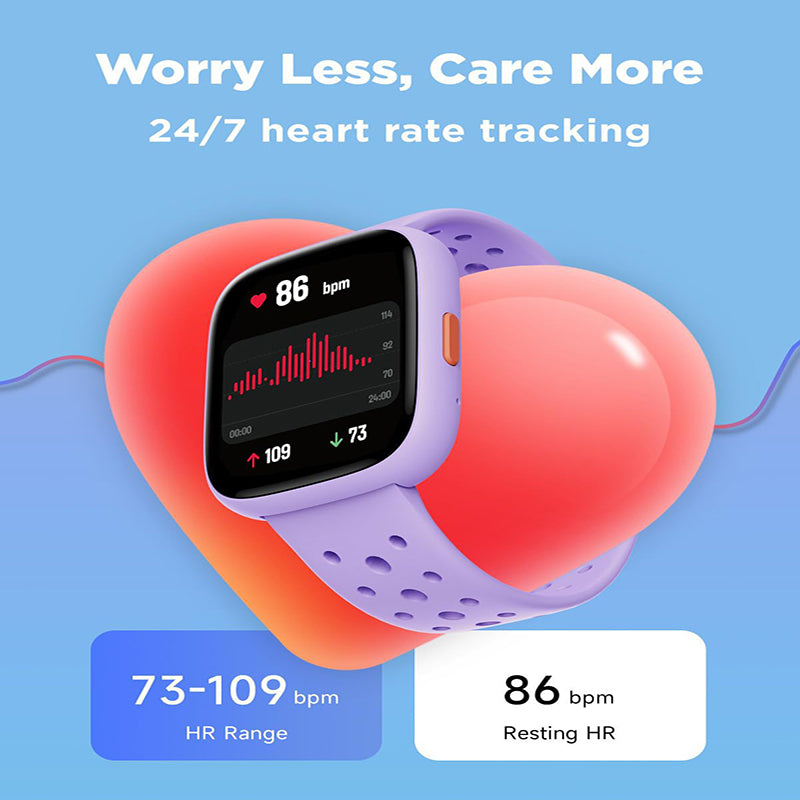 Black Kids Smart Watch Fitness Tracker with Pedometer Heart Rate Monitor and 14 Sport Modes IP68 Waterproof Watch for Boys and Girls