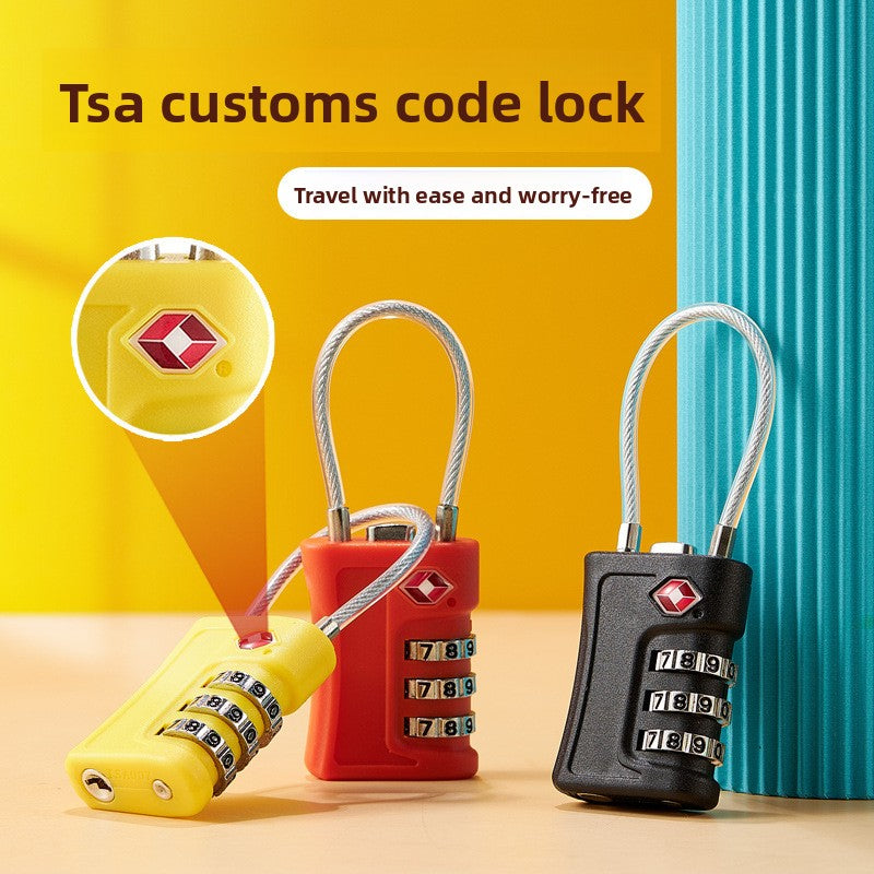 Deep blue TSA Approved Cable Combination Padlock 3-Digit Security Lock for Travel Luggage Suitcase Gym Lockers Durable Steel Wire Australian Travel Essential