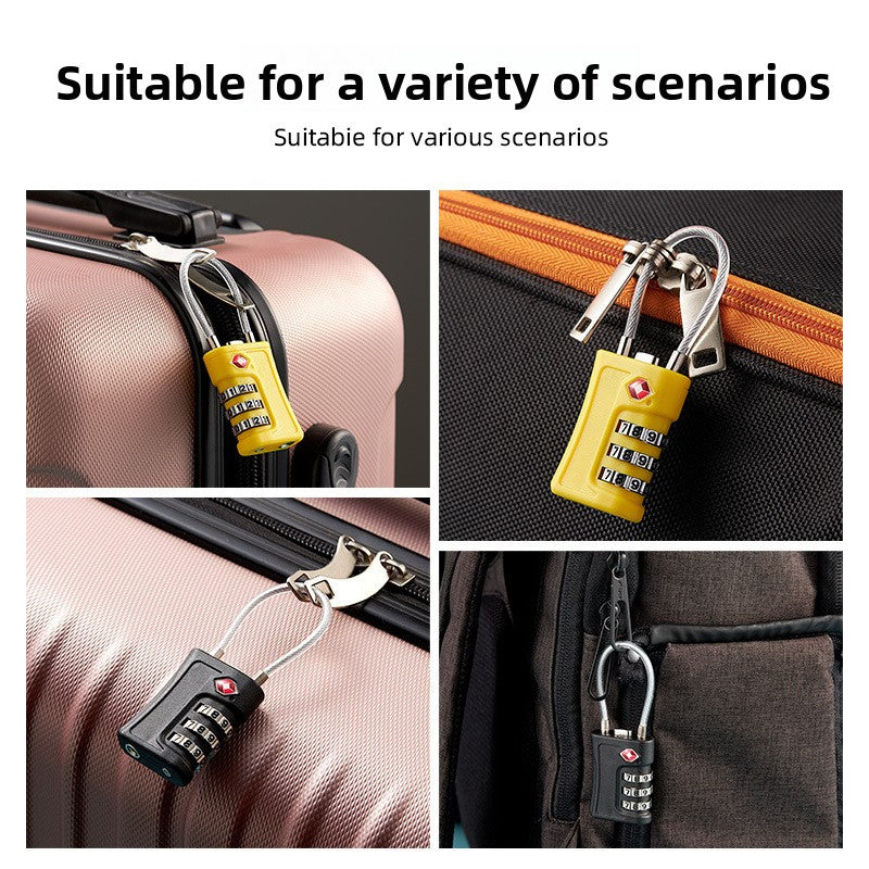 Deep blue TSA Approved Cable Combination Padlock 3-Digit Security Lock for Travel Luggage Suitcase Gym Lockers Durable Steel Wire Australian Travel Essential