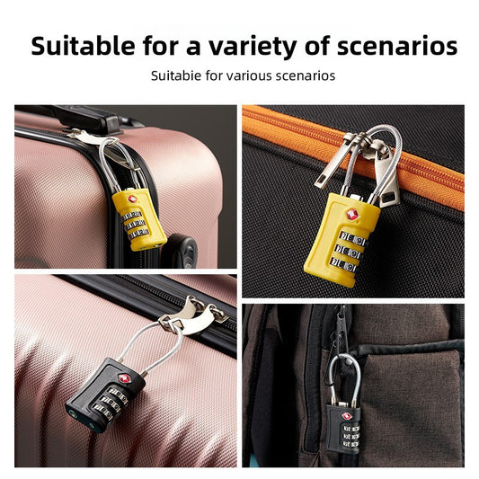 Wine red TSA Approved Cable Combination Padlock 3-Digit Security Lock for Travel Luggage Suitcase Gym Lockers Durable Steel Wire Australian Travel Essential