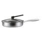 Stainless Steel Non-Stick Frying Pan 28CM Honeycomb Wok Skillet with Lid Induction Compatible Cookware Silver