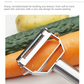Premium Stainless Steel Dual Peeler & Julienne Cutter - 2-in-1 Vegetable Slicer with Swivel Blade - Heavy Duty Multi-Function Kitchen Tool for Potatoes, Carrots & Fruit