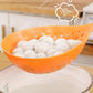2 Pack Large Skimmer Slotted Spoon Colander Scoop - Long Handle Heat Resistant Food Strainer for Pasta, Noodles & Dumplings - White & Orange