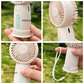 Mini Handheld Fan Bear Design 3-Speed Rechargeable with Stand – Yellow