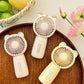 Mini Handheld Fan Bear Design 3-Speed Rechargeable with Stand – Beige