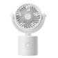3-in-1 Portable Turbo Fan Handheld & Desk – Rechargeable with Lanyard (White)