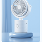 3-in-1 Portable Turbo Fan Handheld & Desk – Rechargeable with Lanyard (White)