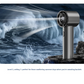 Handheld Turbo Fan 3-Speed LED Display Rechargeable – Grey