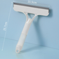 White 3-in-1 Window Squeegee with Built-in Spray Bottle - Dual Sided Sponge Glass Cleaner - Streak Free Tool for Shower Screens, Mirrors & Car Windows