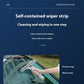 White 3-in-1 Window Squeegee with Built-in Spray Bottle - Dual Sided Sponge Glass Cleaner - Streak Free Tool for Shower Screens, Mirrors & Car Windows