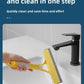 White 3-in-1 Window Squeegee with Built-in Spray Bottle - Dual Sided Sponge Glass Cleaner - Streak Free Tool for Shower Screens, Mirrors & Car Windows