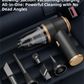 4-in1 Black Wireless Compact Handheld Car Vacuum Cleaner & Air Duster  with 5 Nozzles/Brushes- 5300 Pa High Power Blower/Suction Tool for Auto, Home & Office