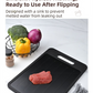 Grey Aluminum Fast Thawing Dual-Sided Cutting Board(31x21CM) - Multifunctional Kitchen Tool with Garlic Grinder and Knife Sharpener