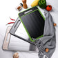 Black-Green Aluminum Fast Thawing Dual-Sided Cutting Board(31x21CM) - Multifunctional Kitchen Tool with Garlic Grinder and Knife Sharpener