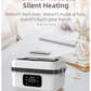 Cordless Heated Lunch Box 1L – USB Rechargeable Stainless Steel Bento Box (White)