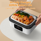Cordless Heated Lunch Box 1L – USB Rechargeable Stainless Steel Bento Box (Black)