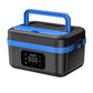 Cordless Heated Lunch Box 1L – USB Rechargeable Stainless Steel Bento Box (Black-Blue)