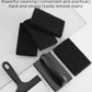 Stainless Steel BBQ Griddle and Grill Cleaning Tool Set - Scraper, 4  Cleaning Pad with TPR Handle Kit for Deep Cleaning