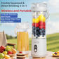 Portable Wireless Blender 600ml 20,000 RPM – USB Rechargeable Smoothie Maker